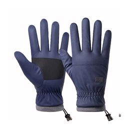 -20 Degrees Winter Cold-proof Ski Gloves Men Windproof Waterproof Warm Cycling Gloves Touchscreen Anti Slip Soft Fluff Glove