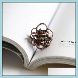 Hair Clips & Barrettes Jewellery Fashion Womens Metal Hairpin Clip Pin Lady Cute Hollow Out Rose Barrette Aessories S480 Drop Delivery 2021 Fu