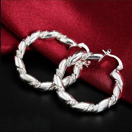 Hoop & Huggie CAOSHI Gorgeous Distortion Interweave Twist Circle Earrings For Women Fashion Accessories Daily Wearable Jewellery