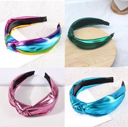 Fashion Womens Knotted Hairband Bright Color Cross Knot Women Hair Head Hoop Simple Sweet Girls Hair Headband Hair