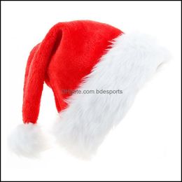 Party Hats Festive & Supplies Home Garden Christmas Santa Claus Red And White Cap For Costume Xmas Decoration Kids Adt A38 Drop Delivery 202