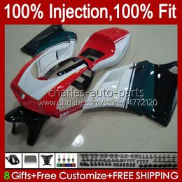 Injection Fairings For DUCATI 748 853 916 996 998 S R 94 95 96 97 98 42No.78 748R 853R 916R 996R 998R 94-02 748S 853S 916S 996S Red blk green 998S 1999 2000 2001 2002 OEM Body