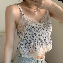 French camisole women's summer outer wear lace design with a bottoming tube top Sexy girl short 210529