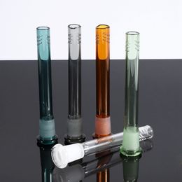 Latest Smoking Colorful Pyrex Glass Handmade Bong Down Stem Portable 14MM Female 18MM Male Filter Bowl Container Waterpipe Rod Hookah Accessories Holder DHL