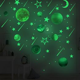 Luminous stars moon decoration Wall stickers for bedroom children room living rooms