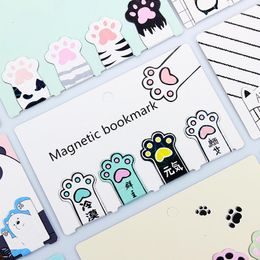 Bookmark 4pcs Magnetic Bookmarks Animal Magnet Paper Markers Page Clips Book Mark For Students Office Reading Stationery Kids