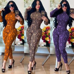 2020 NEW Leopard 3colors Comfotable Print Full Sleeve+Long Pants Summer Women Casual Tight 2Piece Two Fashion Women Set Y0702