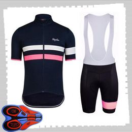RAPHA team Cycling Short Sleeves jersey (bib) shorts sets Mens Summer Breathable Road bicycle clothing MTB bike Outfits Sports Uniform Y21041448