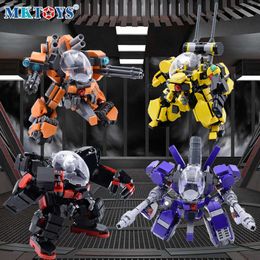 galaxy block Canada - Alpha Squad Robot Fighter Mech Building Blocks Military Wars Series Galaxy Soldier MOC 3D Model Figures DIY Bricks Boys Toys H0917