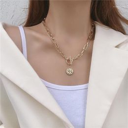 Chains Double-layer Necklace Female Clavicle Chain Tide Net Celebrity Cold Wind Beauty Head 2021 Trend