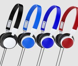 100sets Universal Headwear Earphones Stereo Headset wired headsets business Music Gaming Headphone Student Study Headphones 3.5M Jack Cable Promotion Gift H08