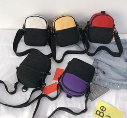 Men Patchwork Shoulder Bags Woman Multi-function Nylon Crossbody Bag Casual Lady Splashproof Lightweight Purse