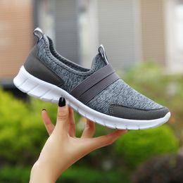 Women Shoes Trainers Mens Running Sports Gray Black Blue Red White Sunmmer Thick-soled Flat Runners Sneakers 36