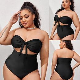 Split Plus Size Solid Bikini Swimwear Women Swimsuit Sexy Push UP Bathing Suit Beachwear Summer Brazilian Bikini2021 Women's