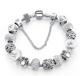 High quality Owl Bracelets&Bangles For Women Heart DIY Bracelets Charm Crystal Jewelry Bracelet GC604