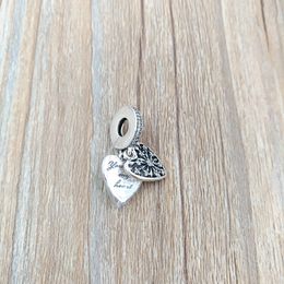 925 Sterling Silver Beads Heart Of Winter Pendant Charm Charms Fits European Pandora Style Jewelry Bracelets & Necklace 796372CZ AnnaJewel