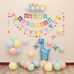 Party Decoration Kids Birthday Boy Girl Blue Pink Baby Show Mint Candy Balloon Pastel Colour