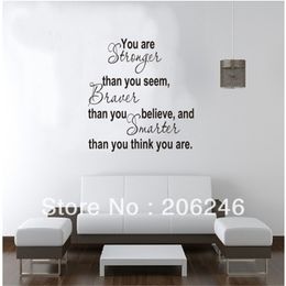 Characters "You Are Stronger Than You Seem" Vinyl Wall Sticker Art Decals Home Decor 210420