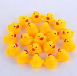 Party Favour Fashion Bath Water Duck Toy Baby Small DuckToy Mini Yellow Rubber Ducks Children Swimming Beach Gifts SN2500