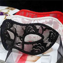 Black Red White Women Sexy Lace Eye Mask Party Masks For Masquerade Halloween Venetian Masquerade Masks 2020 New Q0806