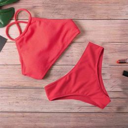 Bikini Sexy Women Swimwear Push Up Swimsuit Solid Beachwear Bathing Suit Thong Biquini Set 210630