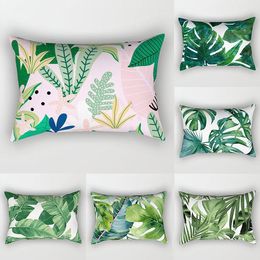 Cushion/Decorative Pillow Plant Series Cover For Home Sleeping Decor Leaf Floral Pattern Print Rectangle Cushion Decorative Chair Sofa