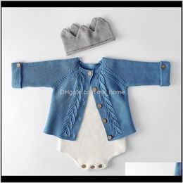 Cardigan Sweaters Baby Kids Maternity Drop Delivery 2021 Spring Sweater Autumn Infant Baby Girls Wear A Leaf Knitted Jacket Wool Boys Clothin