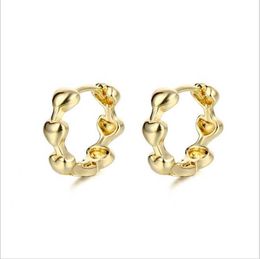 Simple and glossy small love heart 18k gold plated Ear Cuff earrings GSFE064 fashion style gift fit women DIY Jewellery earring