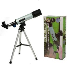 spotting scopes tripods UK - F36050M Astronomical Telescope With Portable Tripod Monocular Zoom Telescope Spotting Scope for Watching Moon Stars Bird 211229