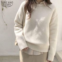 Sweet and Lovely Long Sleeve Women's Sweater Spring Autumn Commute Loose Knitwear Wool Pullover 12824 210508