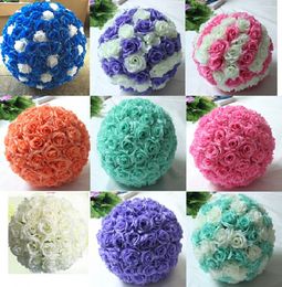 6 size Silk Kissing Rose Flowers Ball Sale for Wedding Party Decoration U Choose Color Artificial Decorative Flower Balls