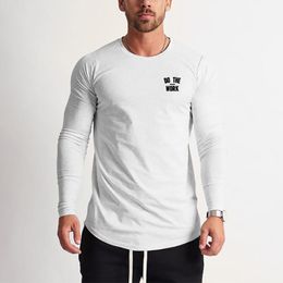 Brand Clothing New Fashion Men Tee Long Sleeve T-Shirts Homme Fitness Casual T shirt Top Mens Streetwear Clothes Cotton Tshirt 210421