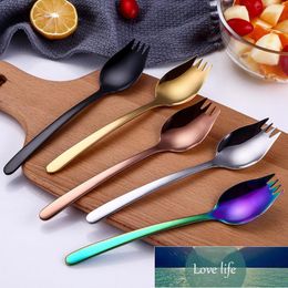 1PC Durable Stainless Steel Shovel Shape Multi-color Spoon Fork Long Handle Coffee Ice Cream Tools for Kitchen Accessories 11.25 Factory price expert design Quality
