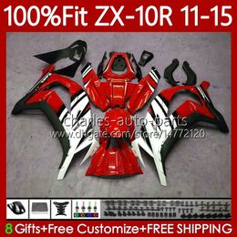 Injection Mould For KAWASAKI NINJA ZX-10R ZX 10R Glossy Red 1000CC 10 R 2011-2015 Body 101No.150 ZX1000 C ZX-1000 2011 2012 2013 2014 2015 ZX10R 11 12 13 14 15 OEM Fairing