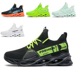 Newest Non-Brand men women running shoes blade Breathable shoe black white Lake green volt orange yellow mens trainers outdoor sports sneakers 39-46