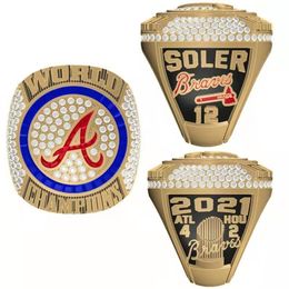 Wholesale Atlanta 2021 Championship Ring Brave fashion Gifts from fans and friends leather bags accessories wholesale