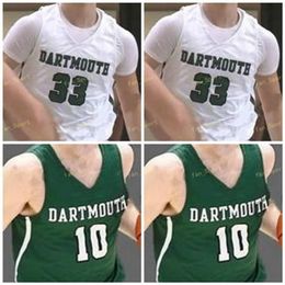 NCAA College Dartmouth Big Green Basketball Jersey 5 Ian Sistare 10 James Foye 11 Wes Slchert 14 Guilien Smith 15 Brendan Barry Custom Ed