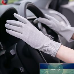 New Fashion Cotton gloves Non-slip Breathable Ladies Gloves Spot Summer Thin UV Protection Sun Gloves driving