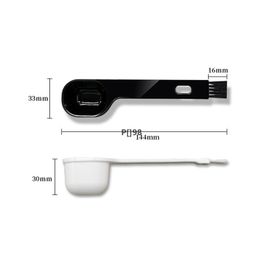 Coffee Spoon with Brush 2 in 1 Brush For Cleaning Espresso Machines Tea Powder Coffee Tool For Barista Home Kitchen LLD10900
