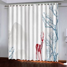 Custom 3D Curtain Printing Living Room Bedroom Simplicity Blackout Drapes Modern Fashion Wall Window Kitchen Cortinas Blinds