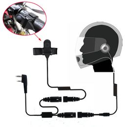 2pin ptt motorcycle helmet headphone earpiece for ksun tyt quansheng baofeng walkie talkie accessories headset