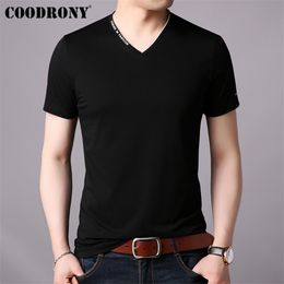 COODRONY T Shirt Men Short Sleeve T-Shirt Men Clothing Summer Streetwear Casual Men's T-Shirt V-Neck Tee Shirt Homme S95022 210409