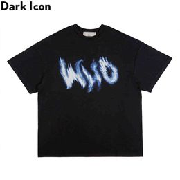 Creative Hiphop Tshirt Short Sleeve Summer O-neck Oversized Men Women T-shirt Black White Tee Shirts Man Clothing 210603