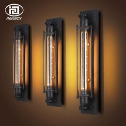 Wall Lamps Vintage Industrial Metal Black Colour Lamp Retro Wrought Iron Light Sconce With T300 Bulb For Restaurant Living Room