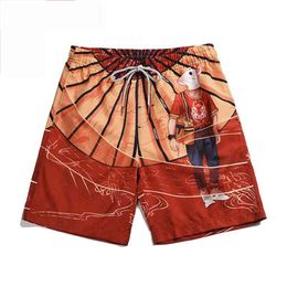 Man Floral Printing Men Shorts Beach Short Breathable Quick Dry Loose Casual Style Male Home 210716