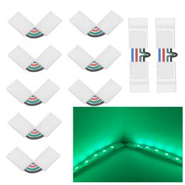 L Shape 4 Pin Connectors Angle Adjustable Lighting Accessories LED Strips Connector 10mm Width 5050 3528 SMB LEDs Strip Lights 90 Degree Corner