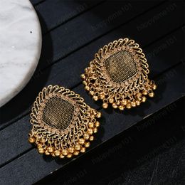 Classic Women's Gold Square Flower Wedding Earring Bijoux Summer CZ Beads dangle Earrings Hangers