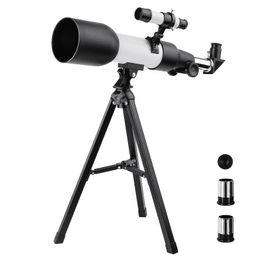 spotting scopes tripods UK - Telescope & Binoculars Astronomical Refracting Monocular Outdoor Travel Spotting Scope With Tripod For Kids Beginners Gift