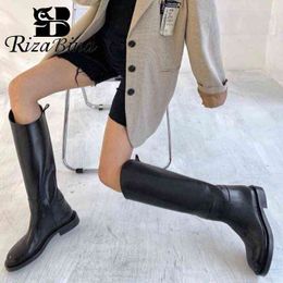 Dress Shoes Rizabina Women Knee Hgih Boots Slip on Cool Long Boot Outdoor Fashion Winter Female Footwear Size 34-42 2 9