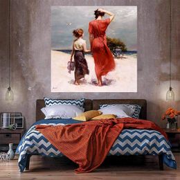 Afternoon Stroll Oil Painting On Canvas Home Decor Handcrafts /HD Print Wall Art Picture Customization is acceptable 21061018